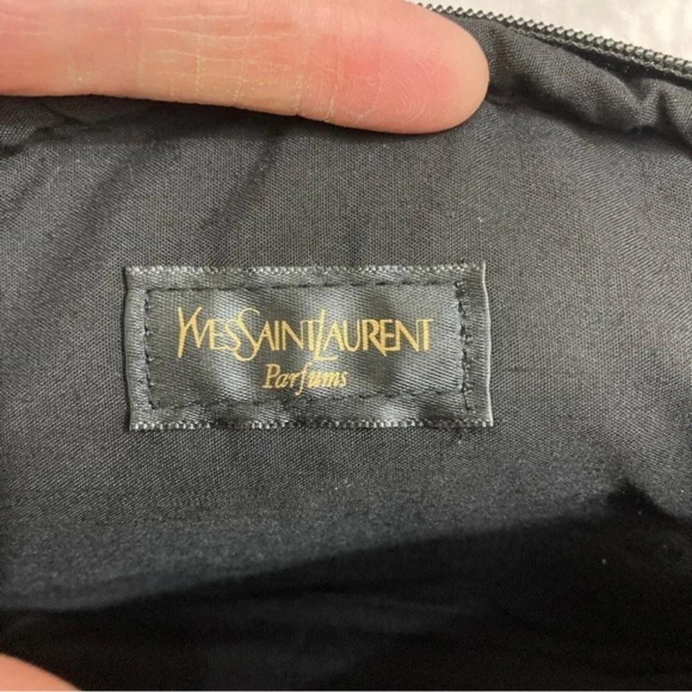 Ysl Yves Saint Laurent parfum black cosmetic bag